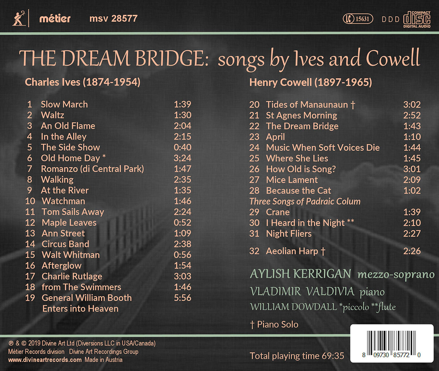 The Dream Bridge: Songs by Charles Ives & Henry Cowell