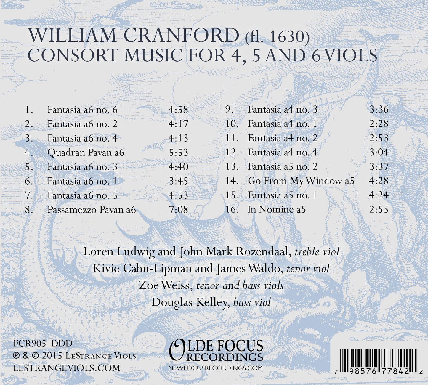 Cranford: Consort Music for 4, 5 & 6 Viols
