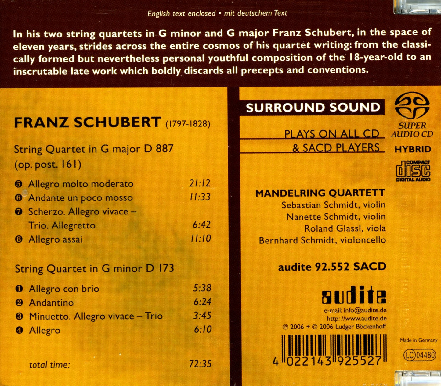 V 3: STRING QUARTETS