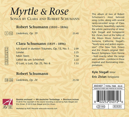 Myrtle & Rose: Songs by Clara and Robert Schumann