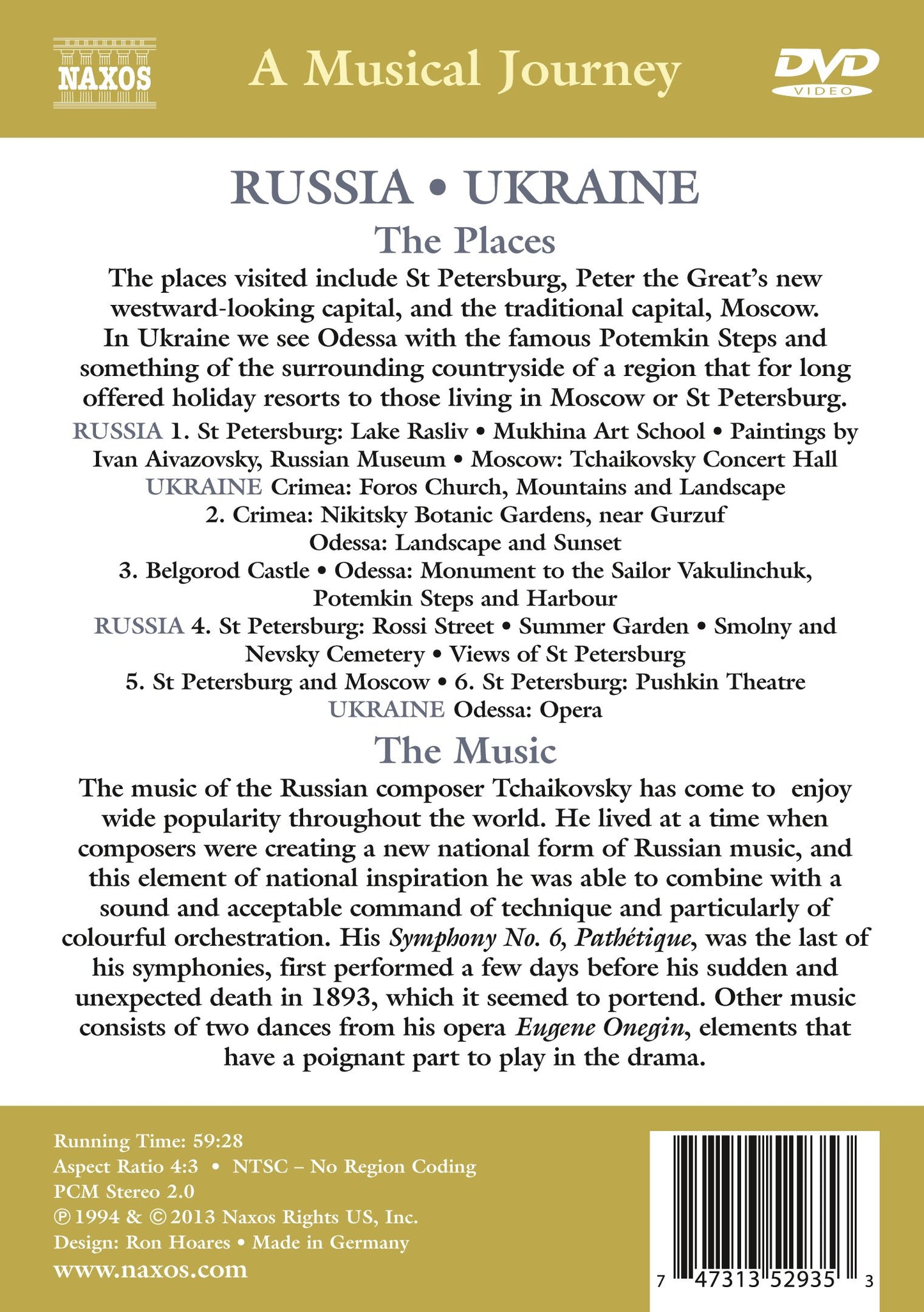 A Musical Journey - Russia / Ukraine: St. Petersburg / Crime