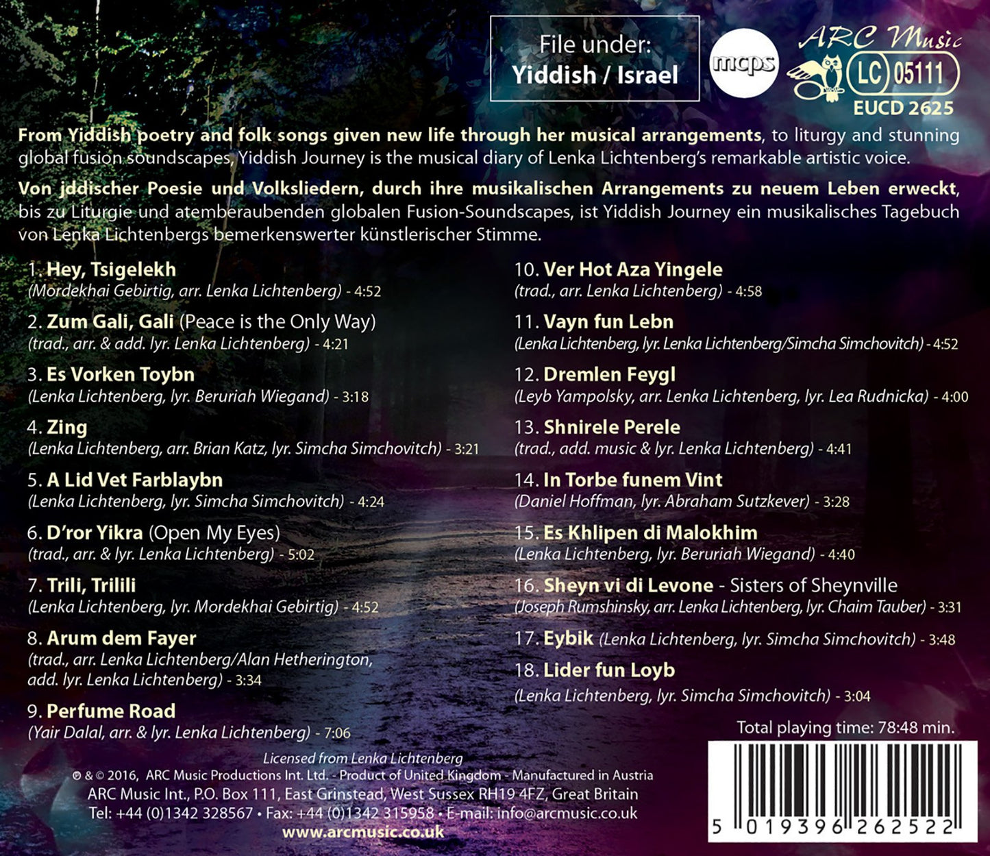 Yiddish Journey: The Music Of Lenka Lichtenberg