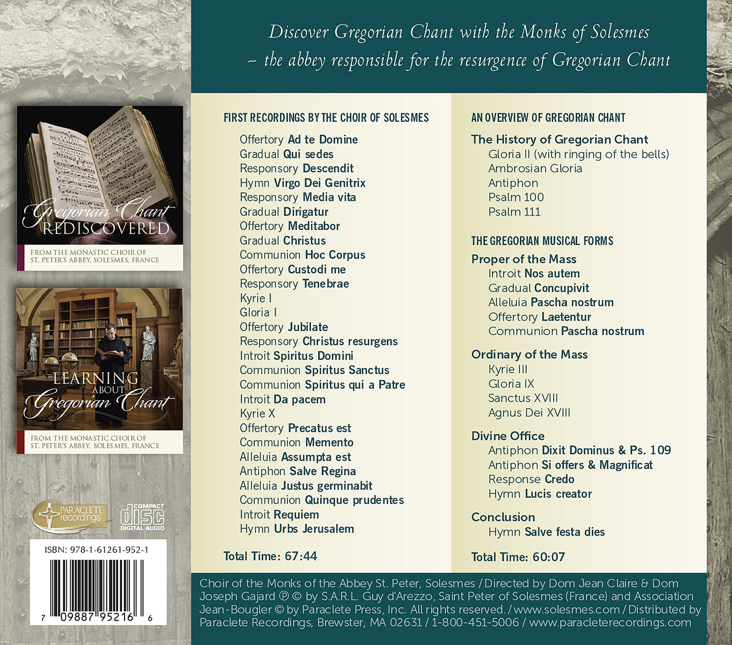 DISCOVERING GREGORIAN CHANT