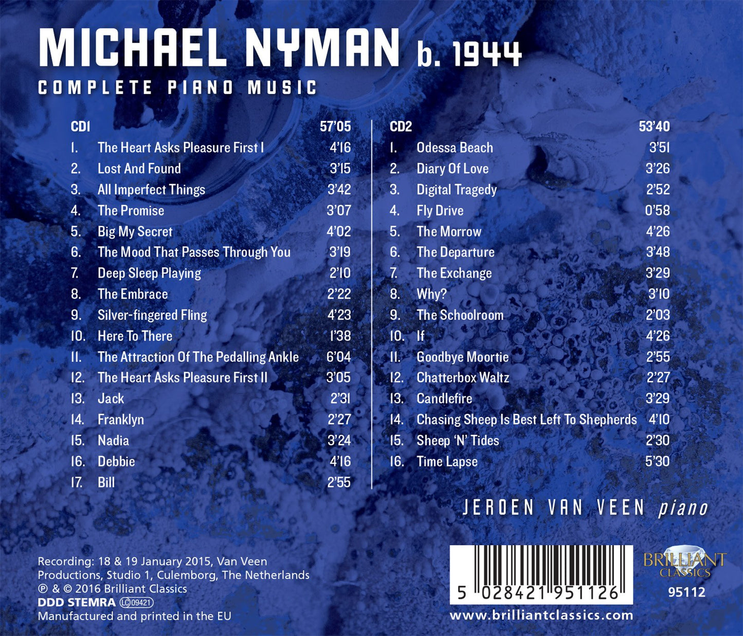 Nyman: Complete Piano Music