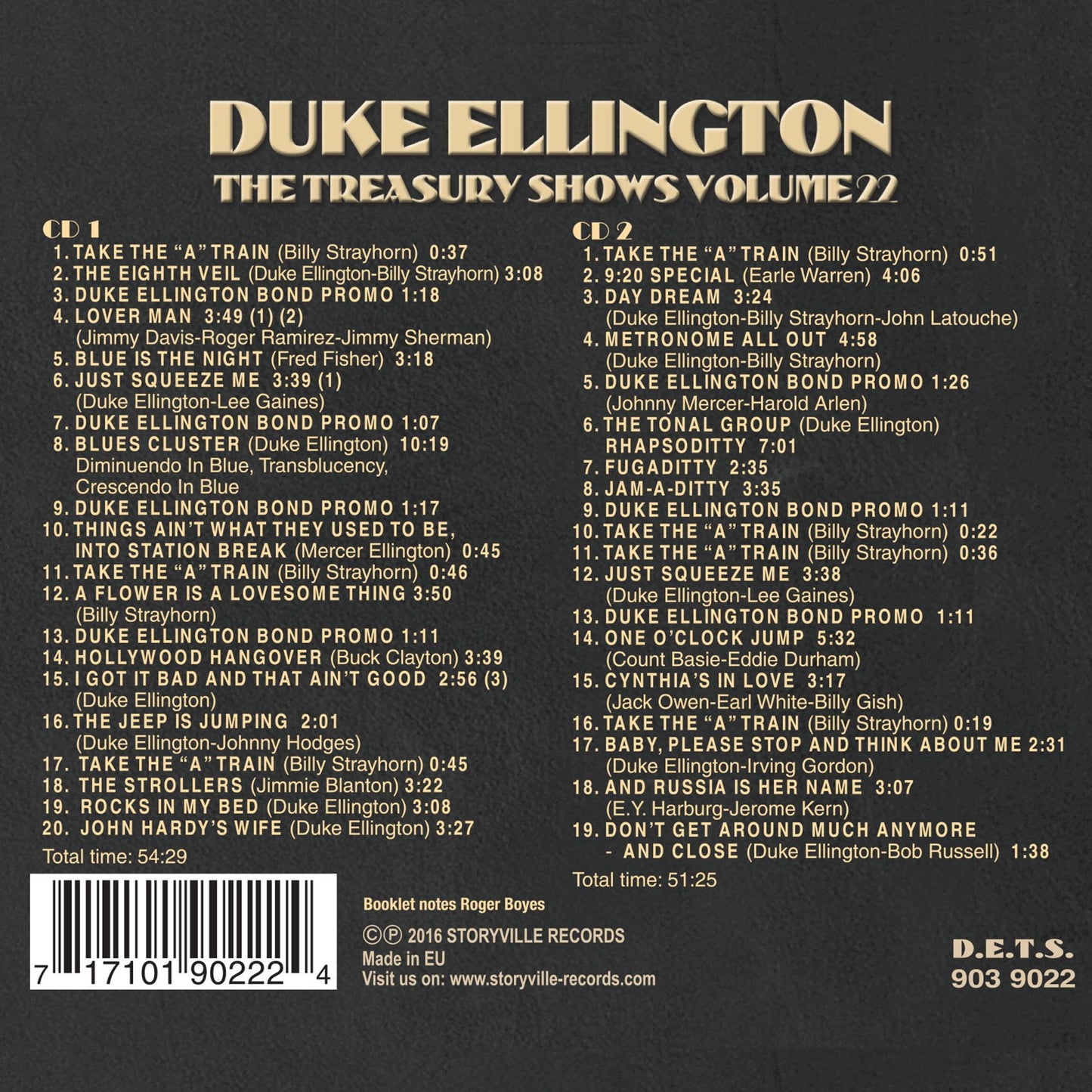 The Treasury Shows, Vol. 22: Duke Elllington & His Orchestra