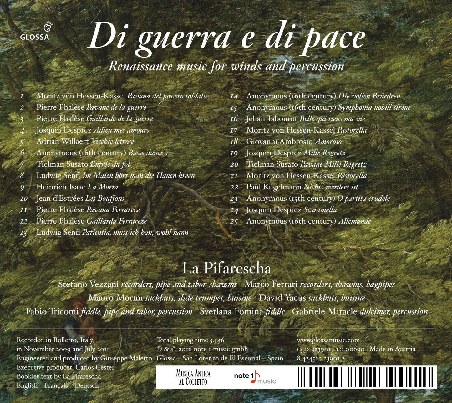 Di guerra e di pace: Renaissance Music for Winds & Percussio