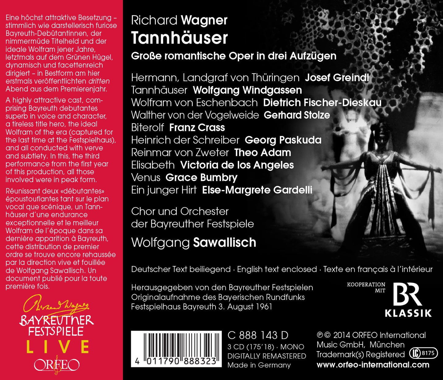 Wagner: Tannhäuser, WWV 70 (Live) [Orfeo d'Or]