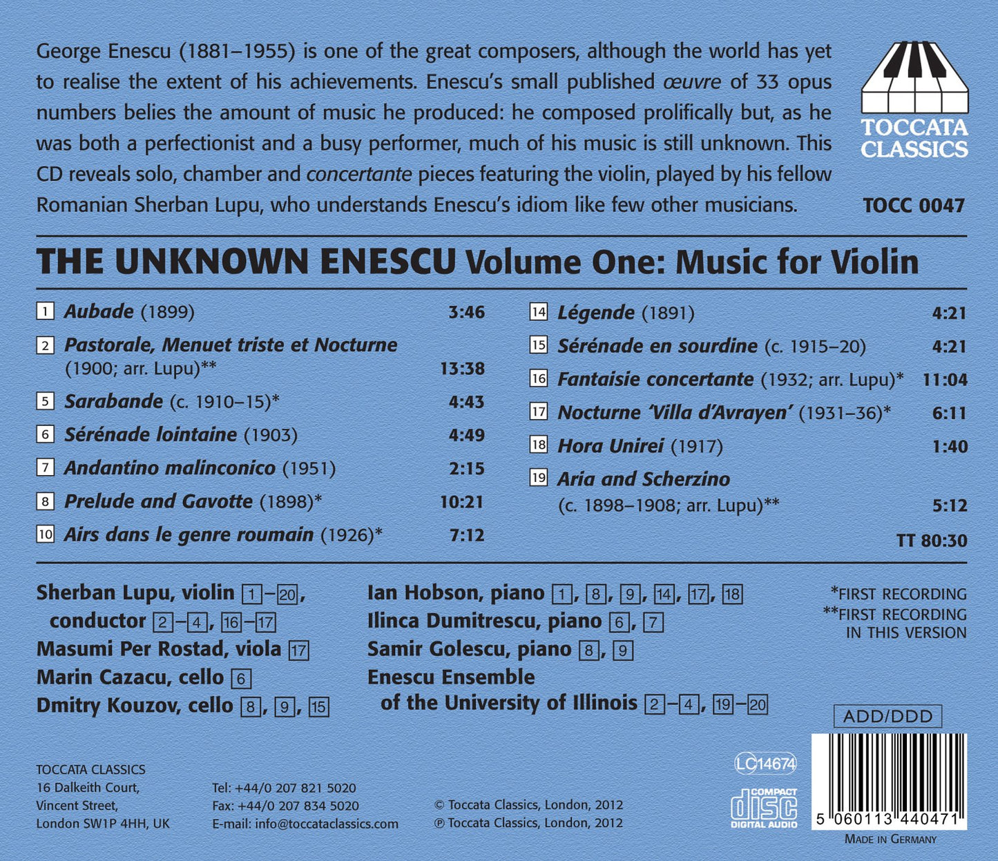 The Unknown Enescu