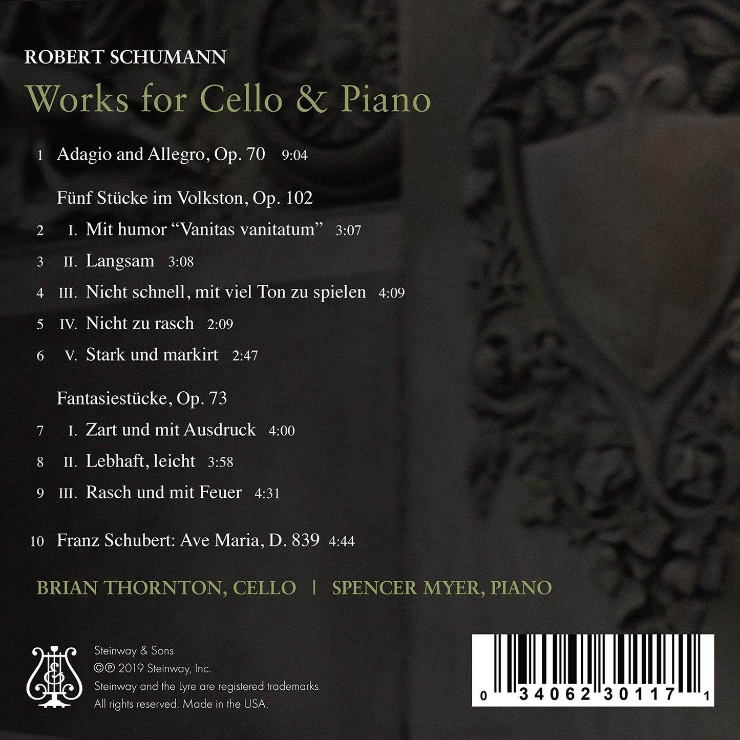 Schumann: Works for Cello & Piano