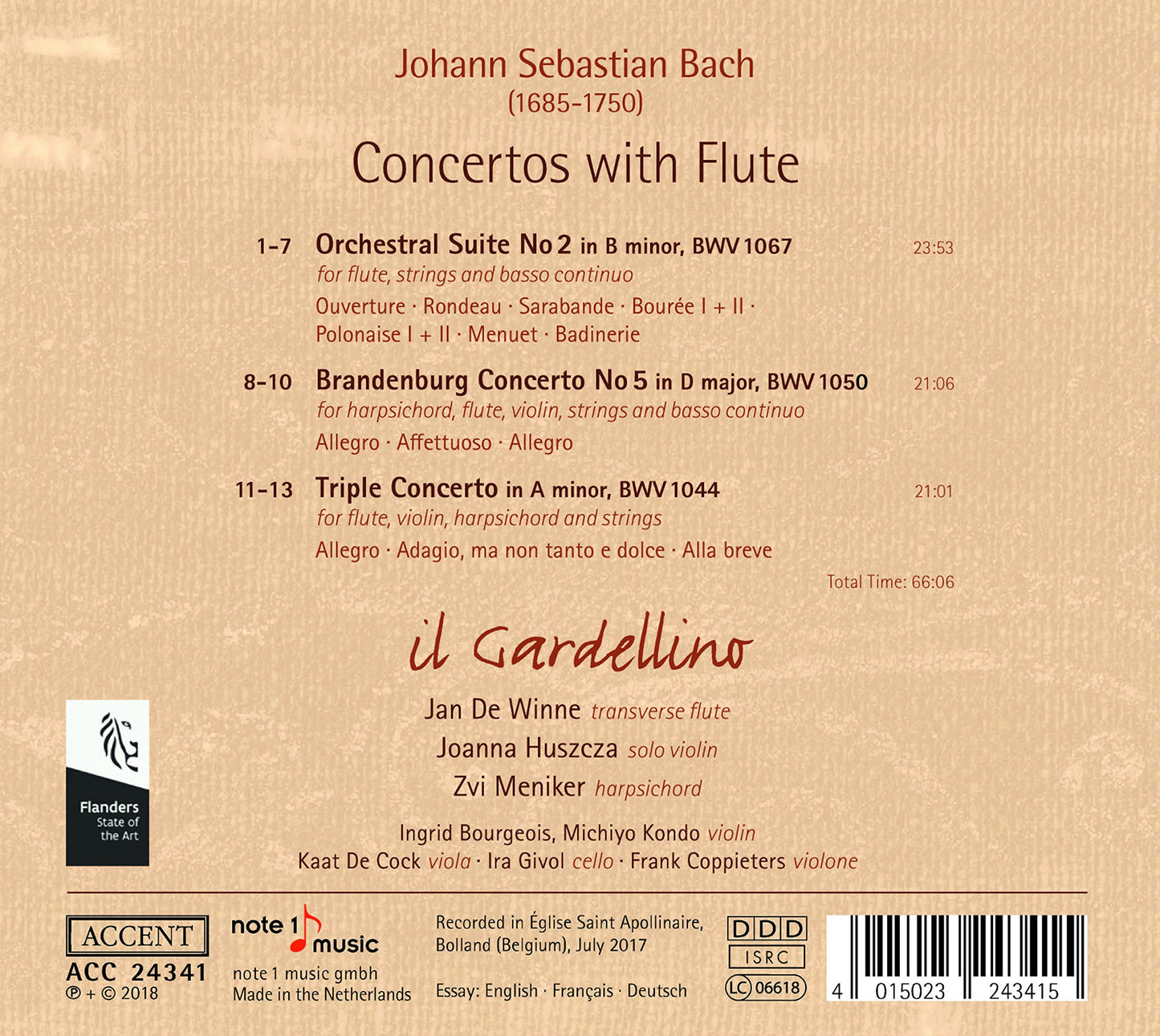 Bach: Concertos with Flute