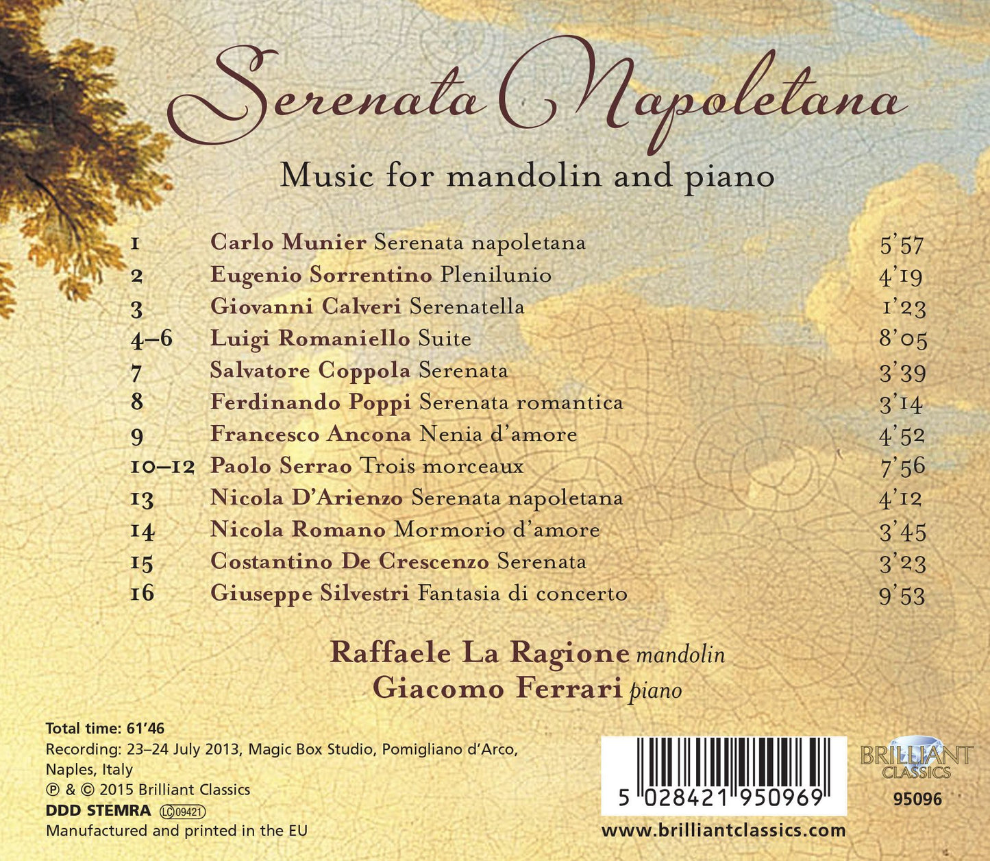 Serenata Napoletana: Music for mandolin and piano