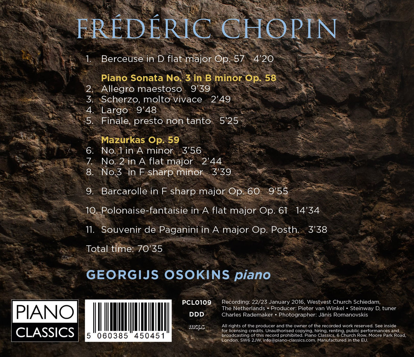 Chopin: Late Works, Op. 57-61