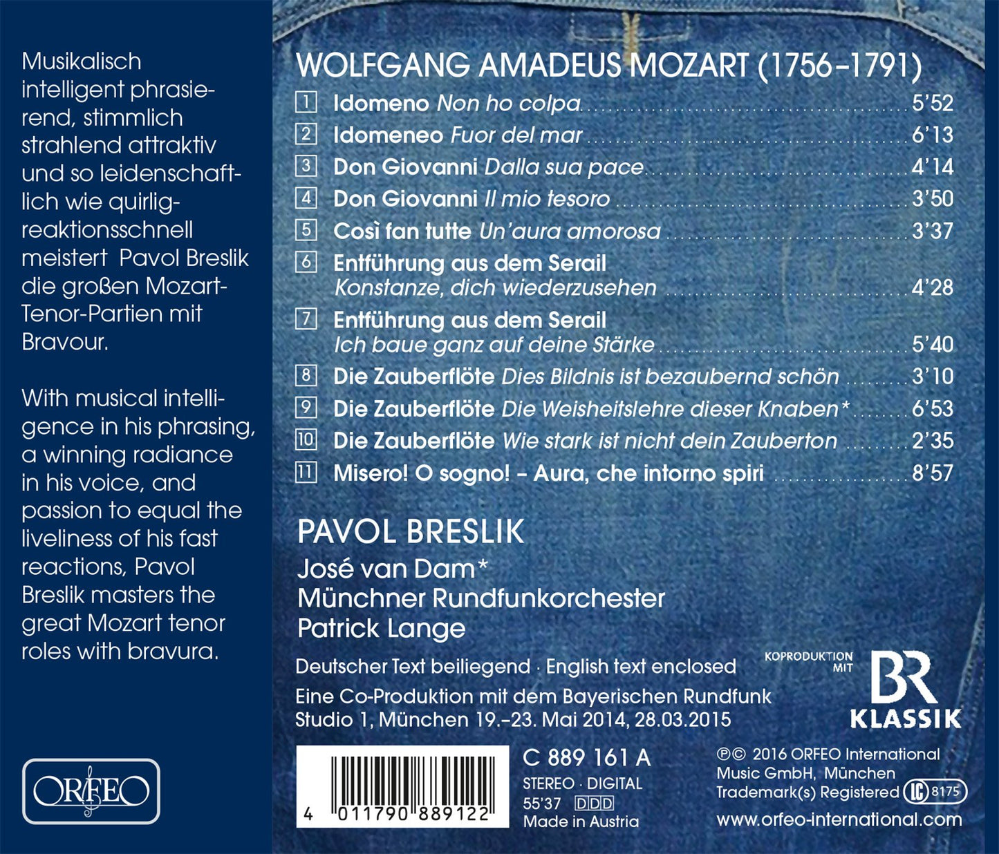 Mozart: Opera Arias