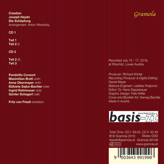 Haydn: Creation (arr. A. Wranitzky for string quintet)