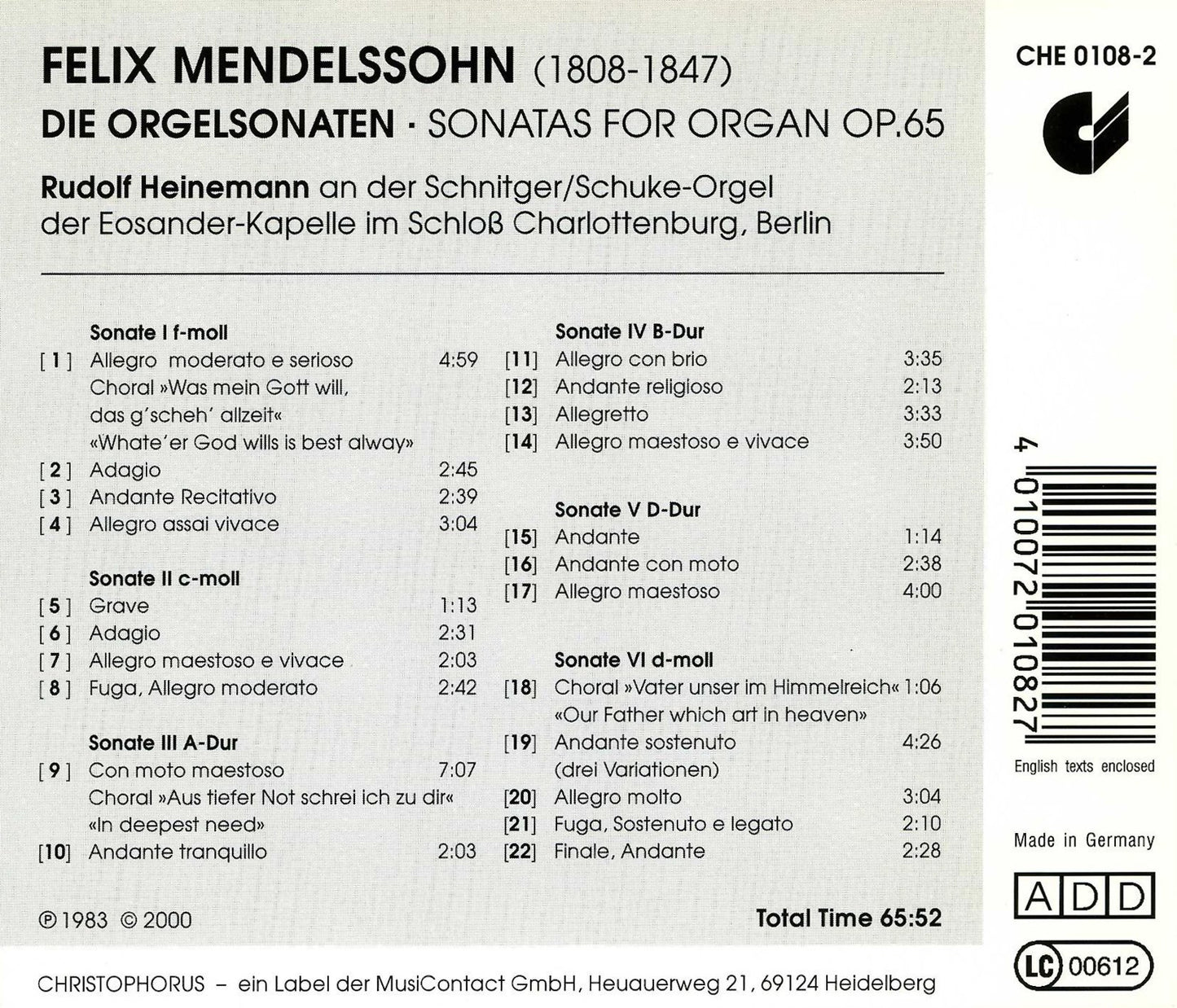 ORGAN SONATAS