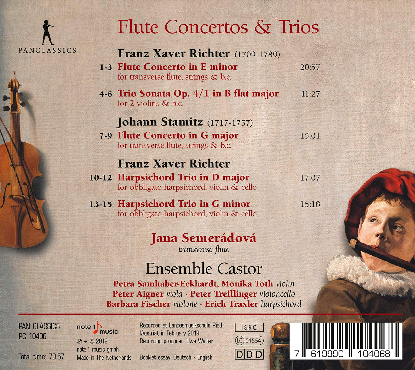Richter - Stamitz: Flute Concertos & Trios