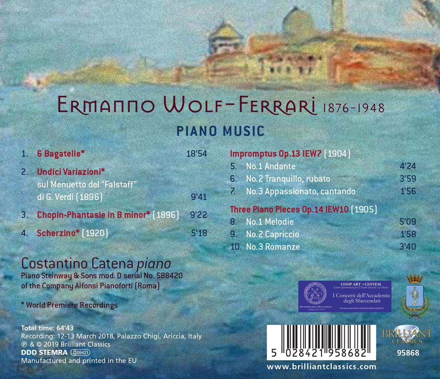 Wolf-Ferrari: Piano Music