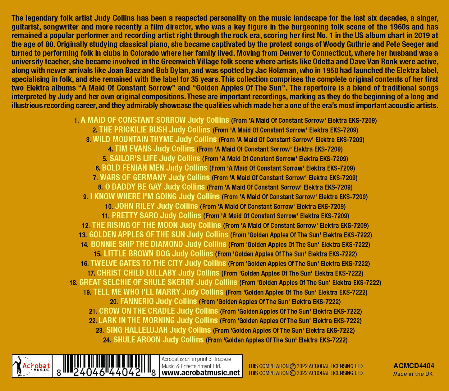 Judy Collins: Early Years 1961-1962