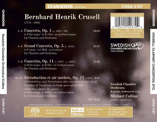 Crusell: Clarinet Concertos & Introduction et air suédois