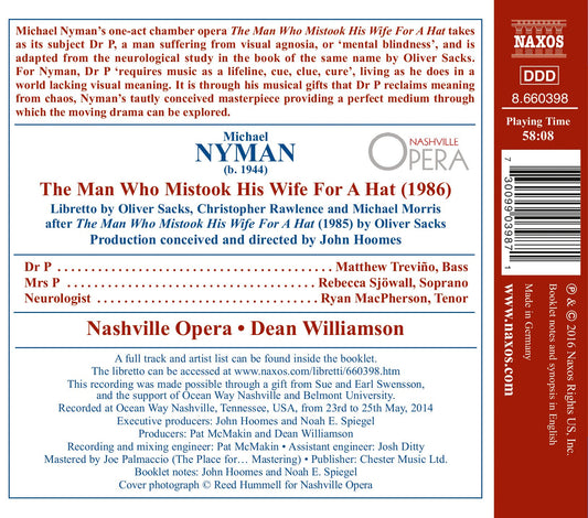 Michael Nyman: The Man Who Mistook His Wife for a Hat