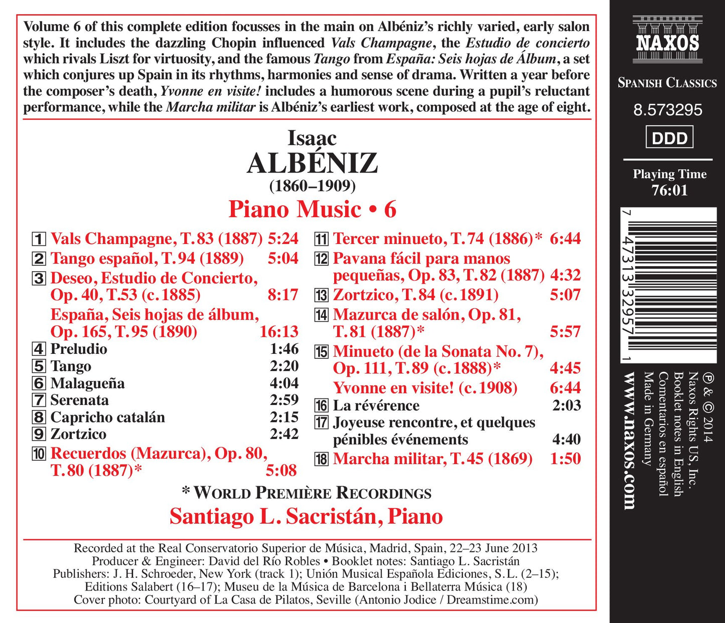 Albéniz: Piano Music, Vol. 6