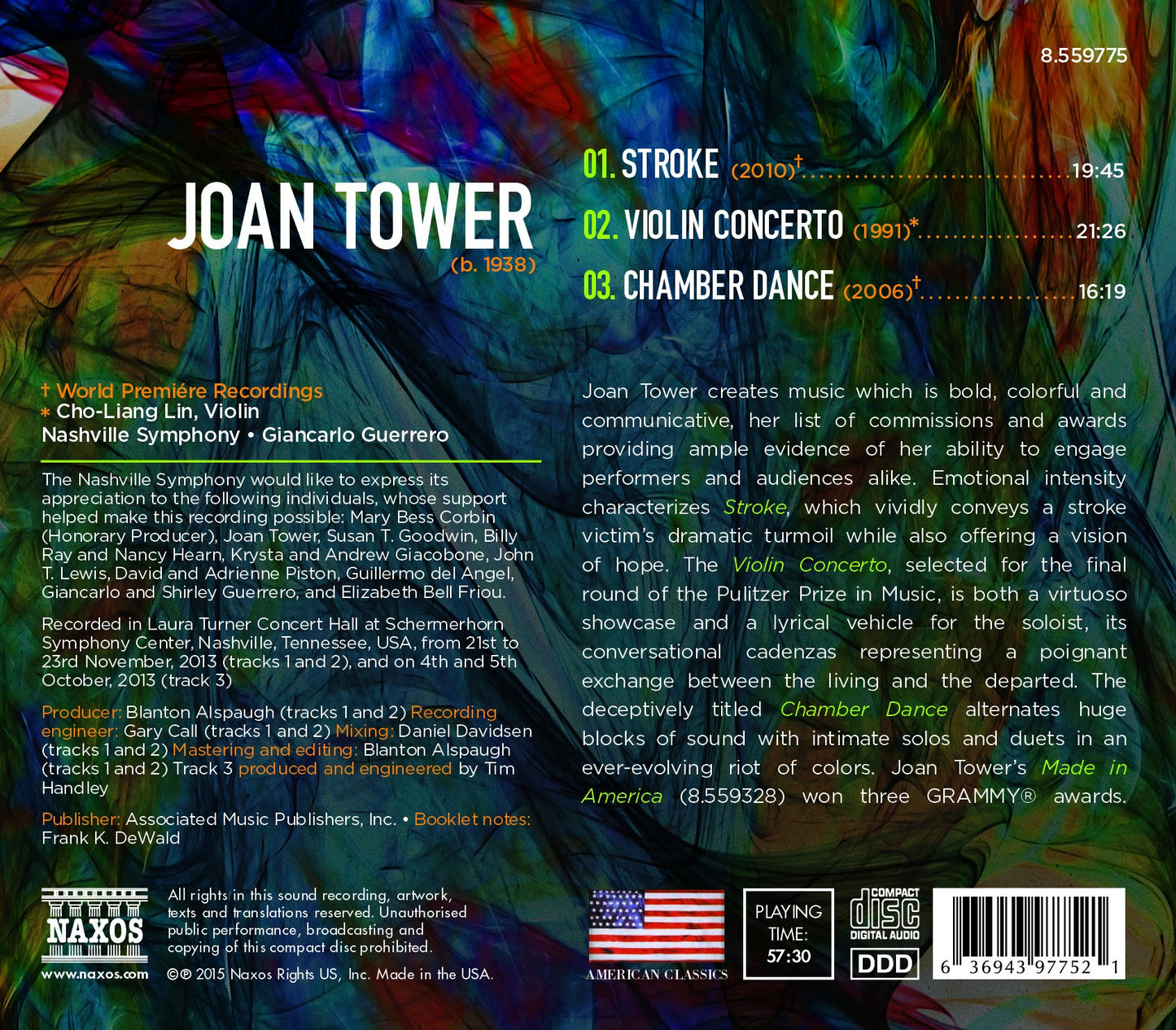 Tower: Violin Concerto, Stroke & Chamber Dance