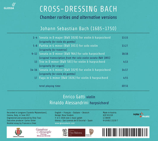 Cross-dressing Bach: Chamber Rarities & Alternative Versions