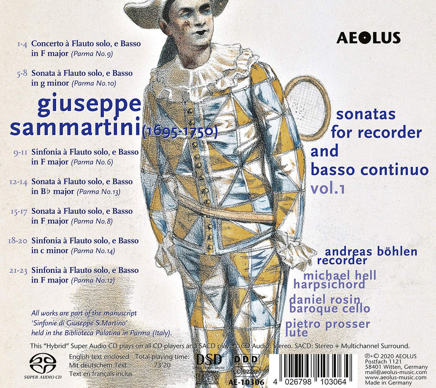 V1: SONATAS FOR RECORDER & B.C