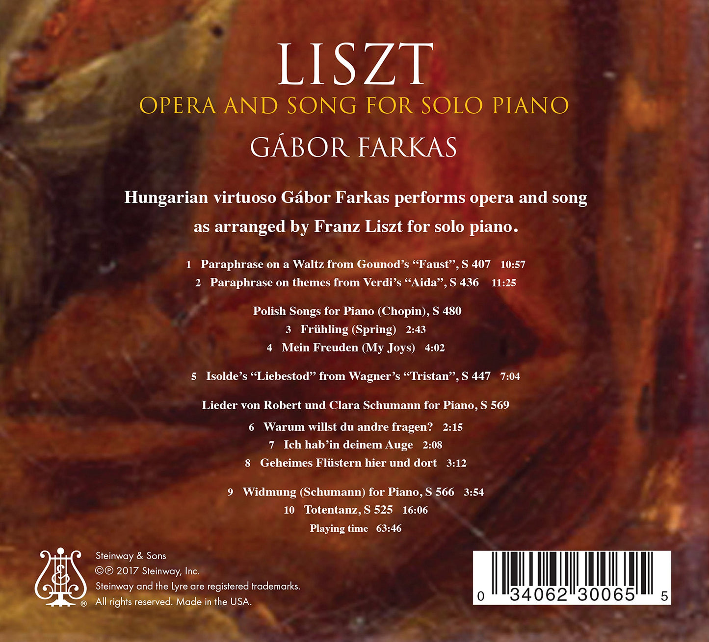 Liszt: Opera & Song for Solo Piano