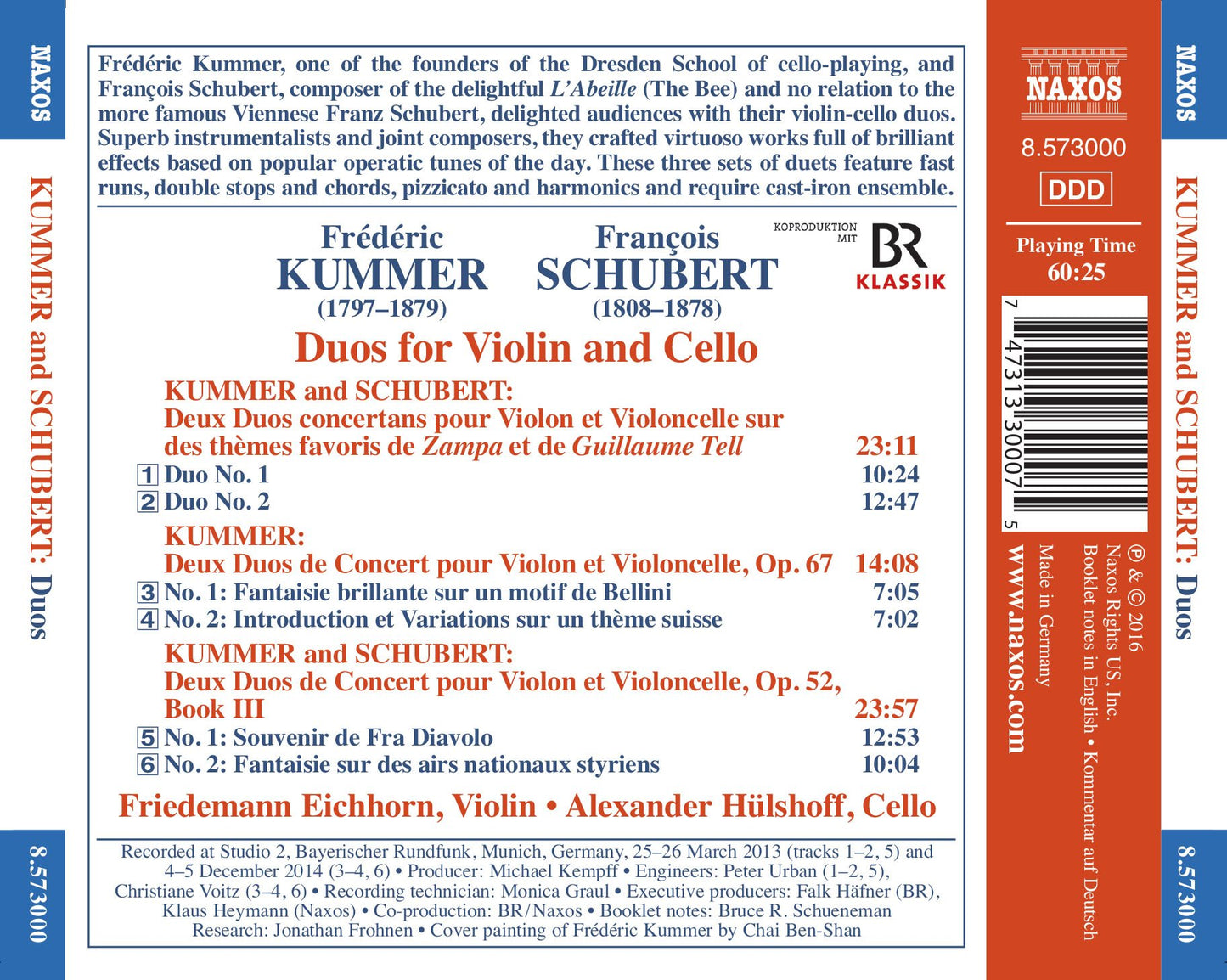 Kummer & Schubert: Duos for Violin & Cello