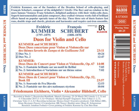 Kummer & Schubert: Duos for Violin & Cello