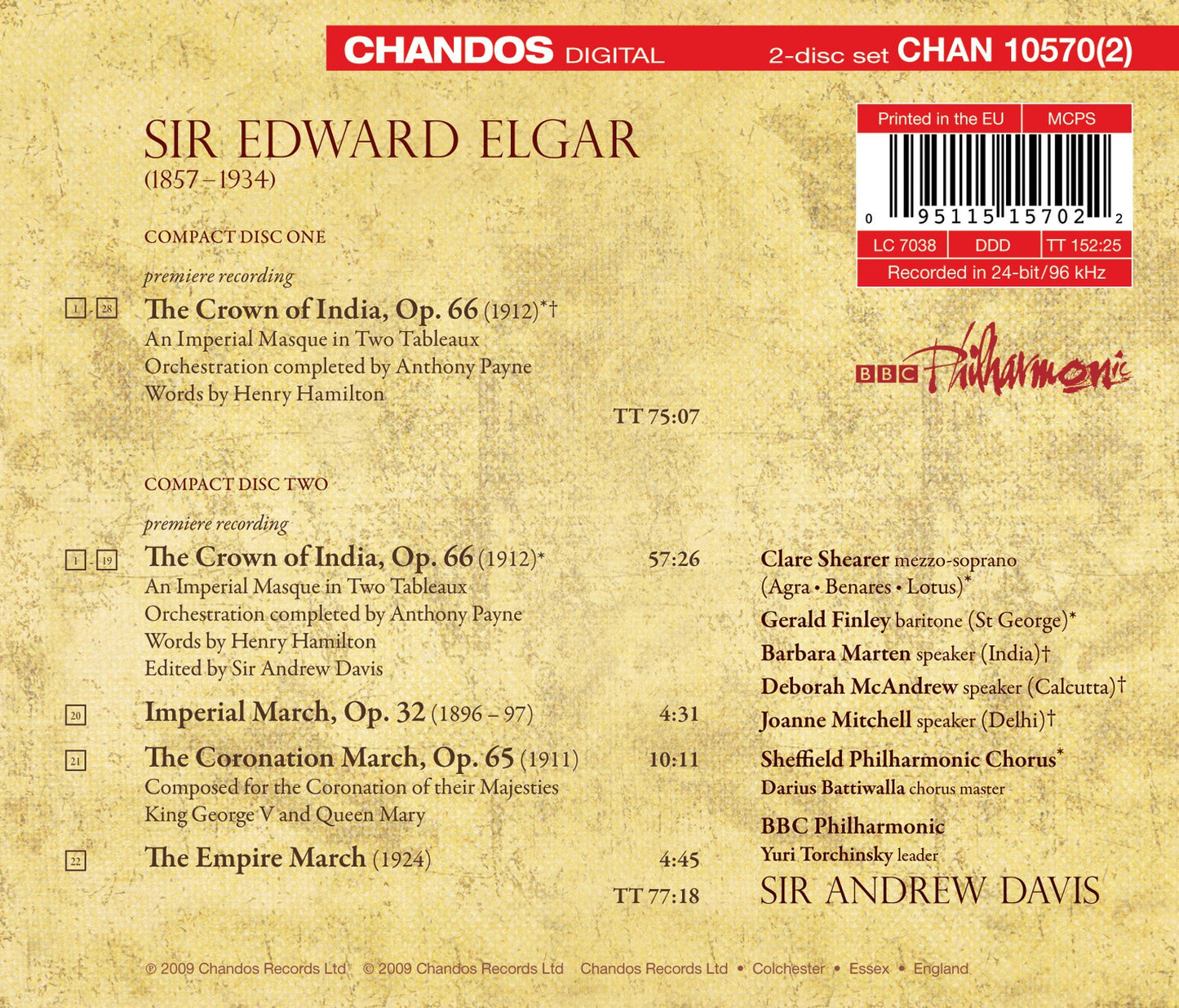 Elgar, E.: The Crown of India