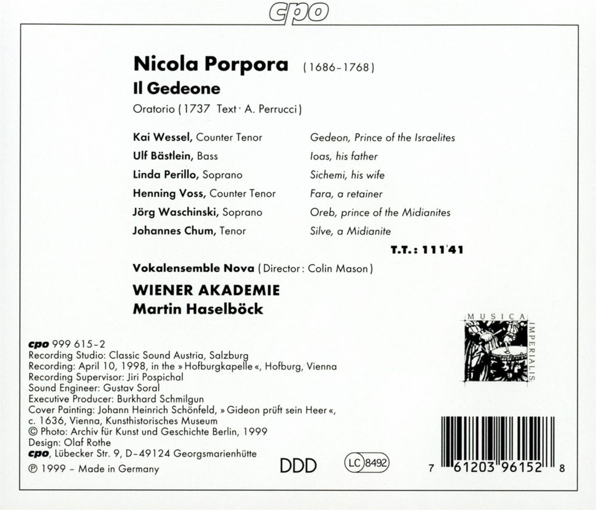 PORPORA: Gedeone (Il)
