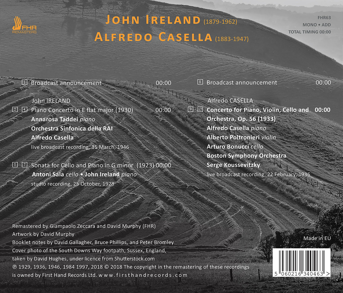 Ireland: Piano Concerto & Cello Sonata - Casella: Triple Con