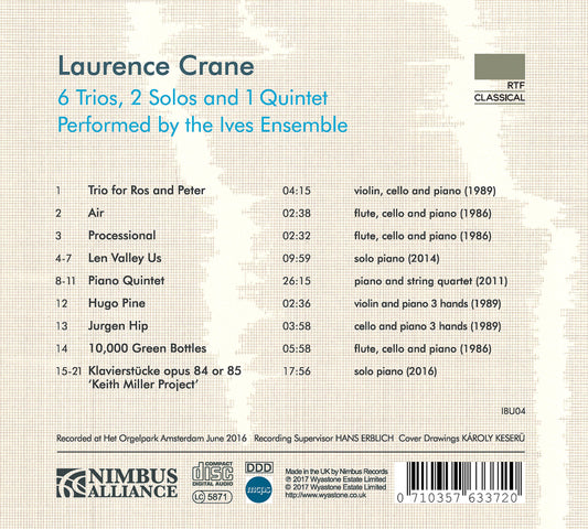 Laurence Crane: 6 Trios, 2 Solos & 1 Quintet