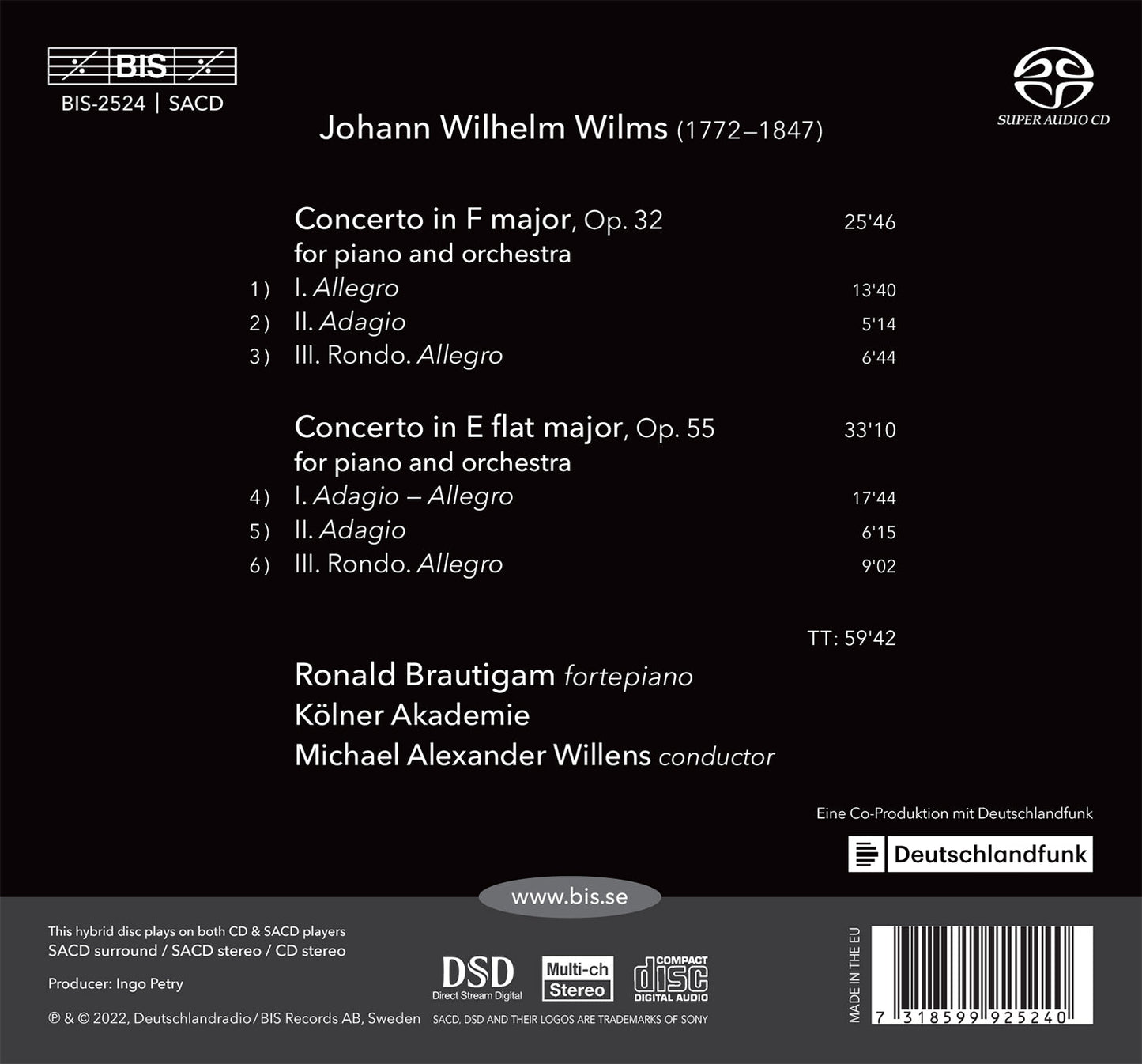 Wilms: The Piano Concertos, Vol. 2