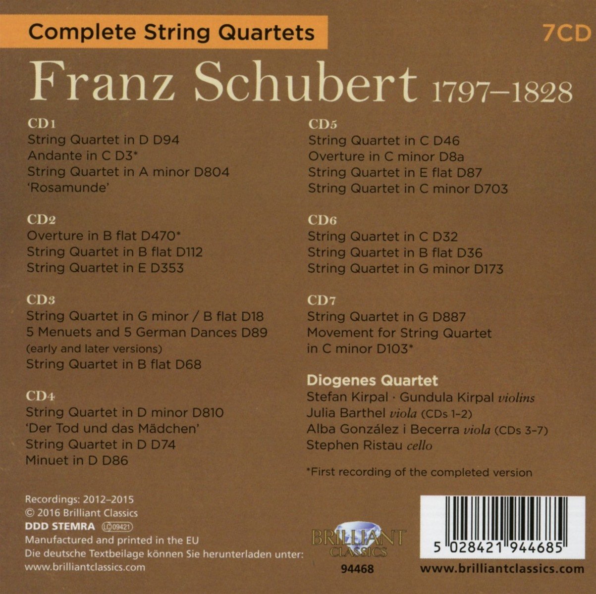 Schubert: String Quartets (Complete)