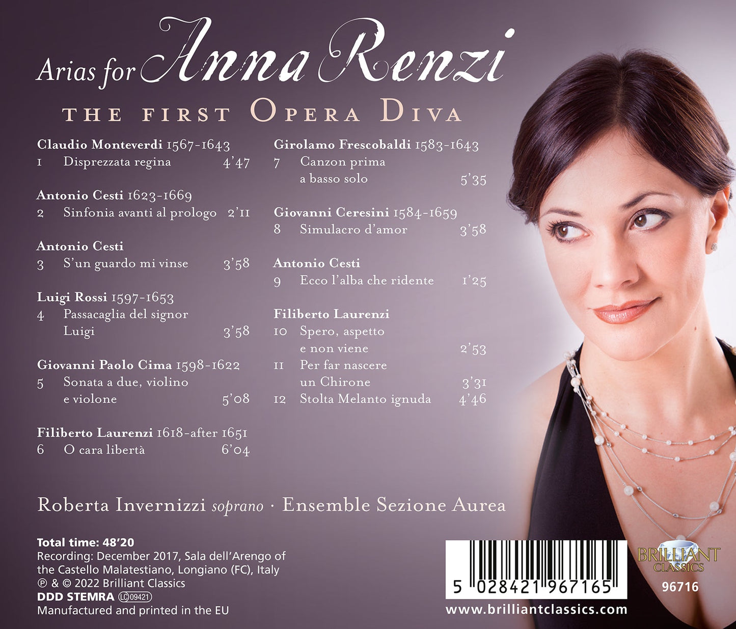 Arias For Anna Renzi, The First Opera Diva