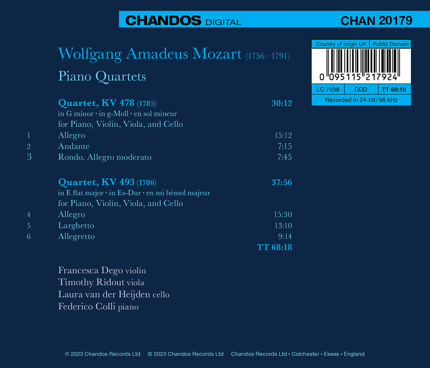 Mozart: The Piano Quartets