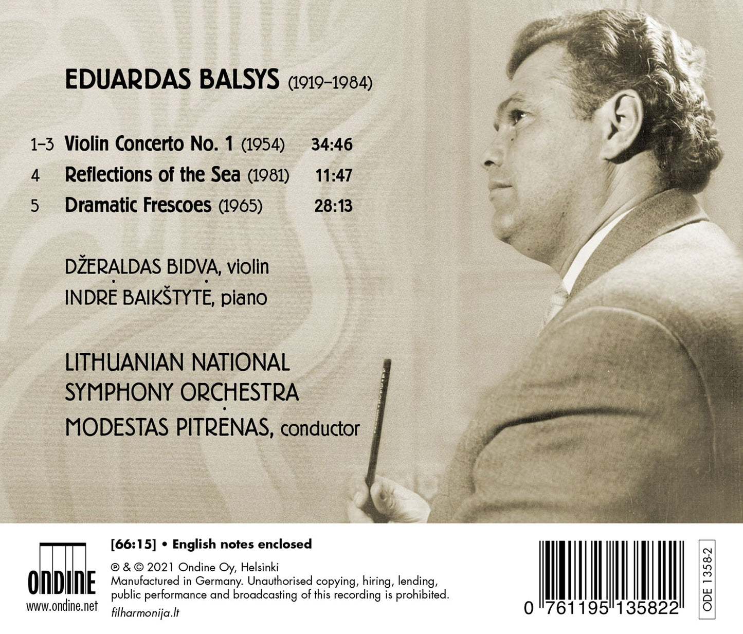 Eduardas Balsys: Violin Concerto No. 1 - Dramatic Frescoes -