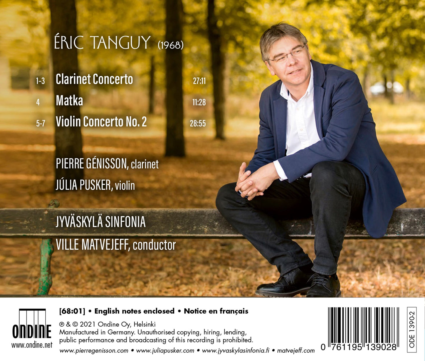 Tanguy: Clarinet Concerto - Violin Concerto No. 2 - Matka