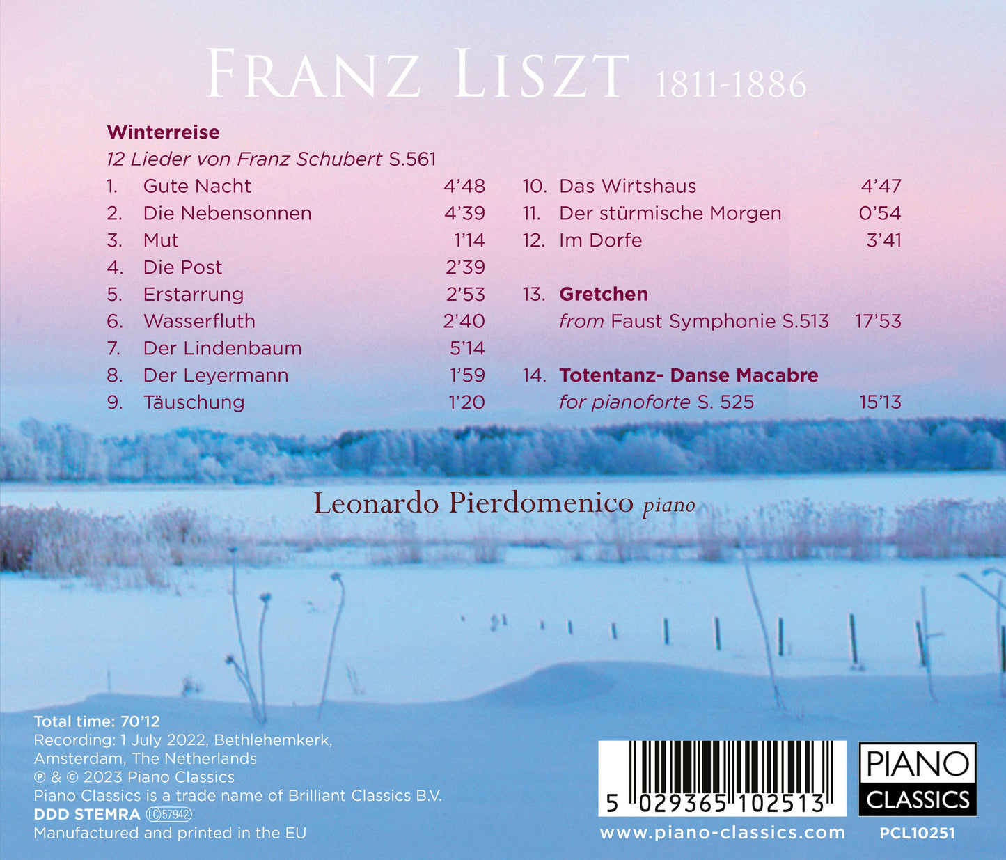 Liszt: Winterreise (After Schubert), Totentanz, Gretchen