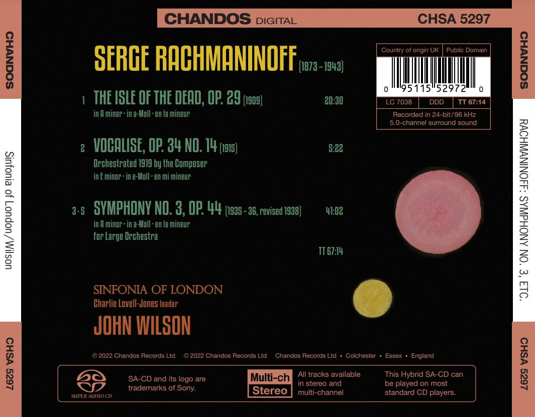 Rachmaninoff: Symphony No. 3; Vocalise; The Isle Of The Dead