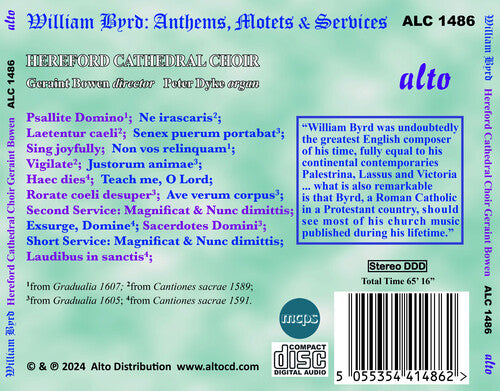 WILLIAM BYRD: ANTHEMS MOTETS SERVICES