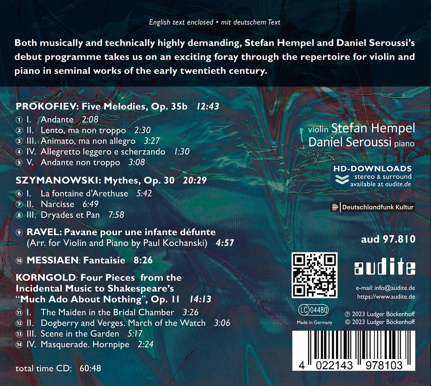 Korngold, Messiaen, Prokofiev, Ravel & Szymanowski: Myths &