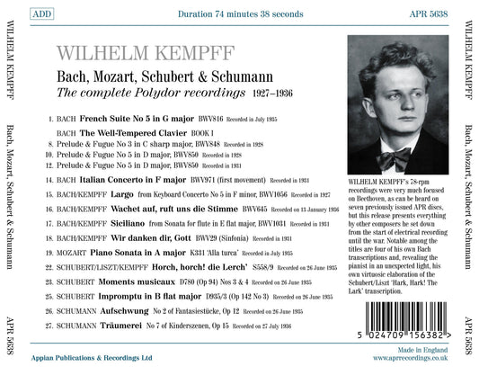 Bach, Mozart, Schubert & Schumann: The Complete Polydor Reco
