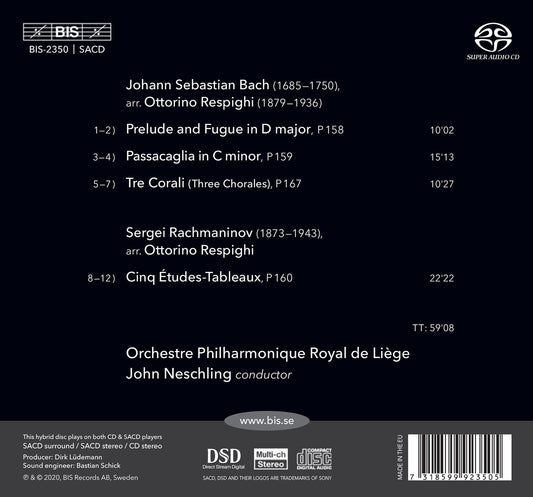 Respighi: Transcriptions Of Bach & Rachmaninov