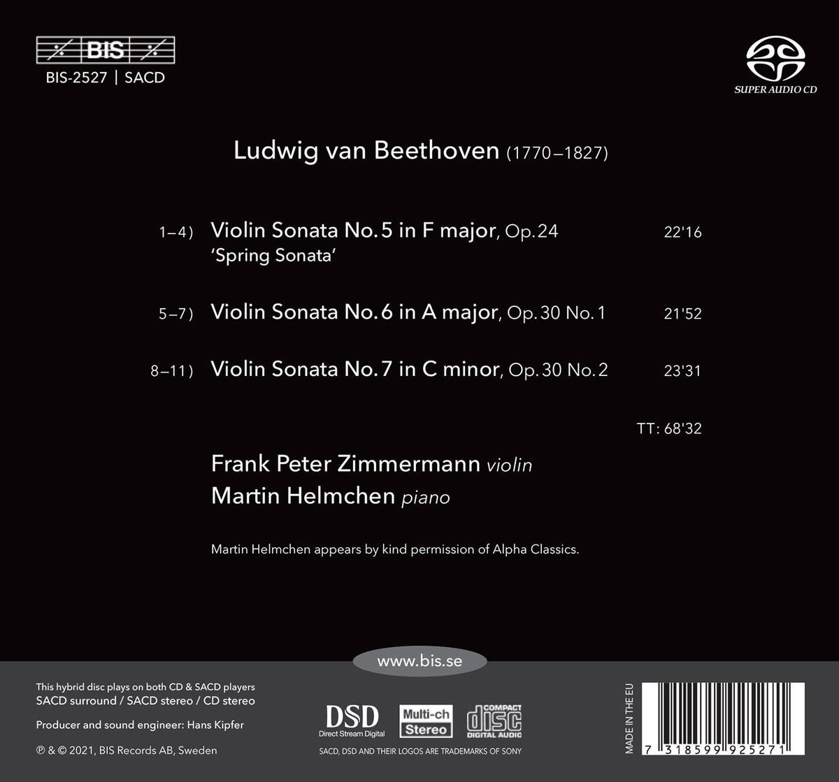 Beethoven: Violin Sonatas, Vol. 2