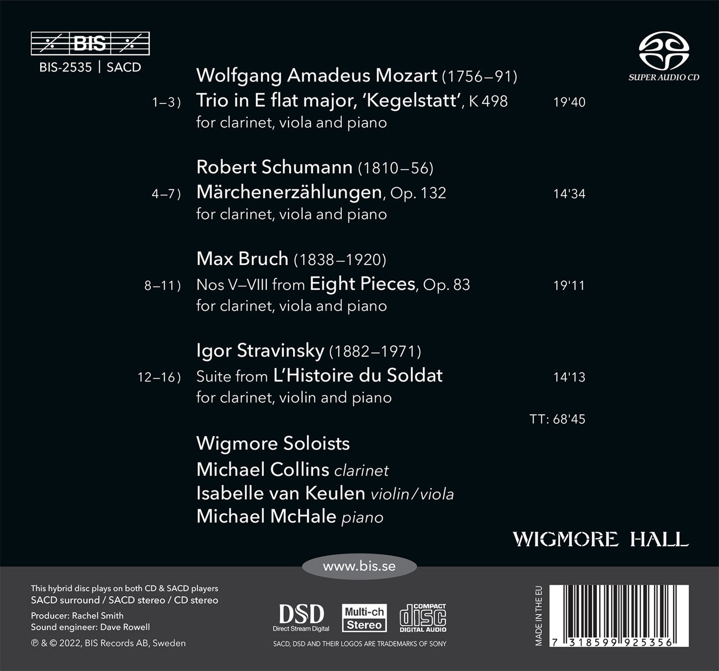 Bruch, Mozart, Schumann & Stravinsky: Clarinet Trios