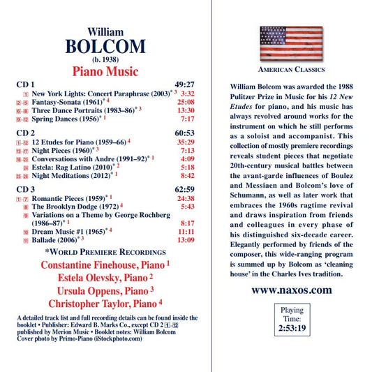 Bolcom: Music for Solo Piano